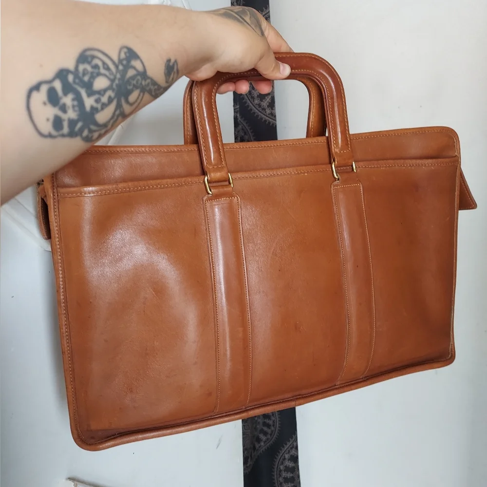 Vintage Coach British Tan Embassy Briefcase 5090🤎🧡 - Picture 2 of 16